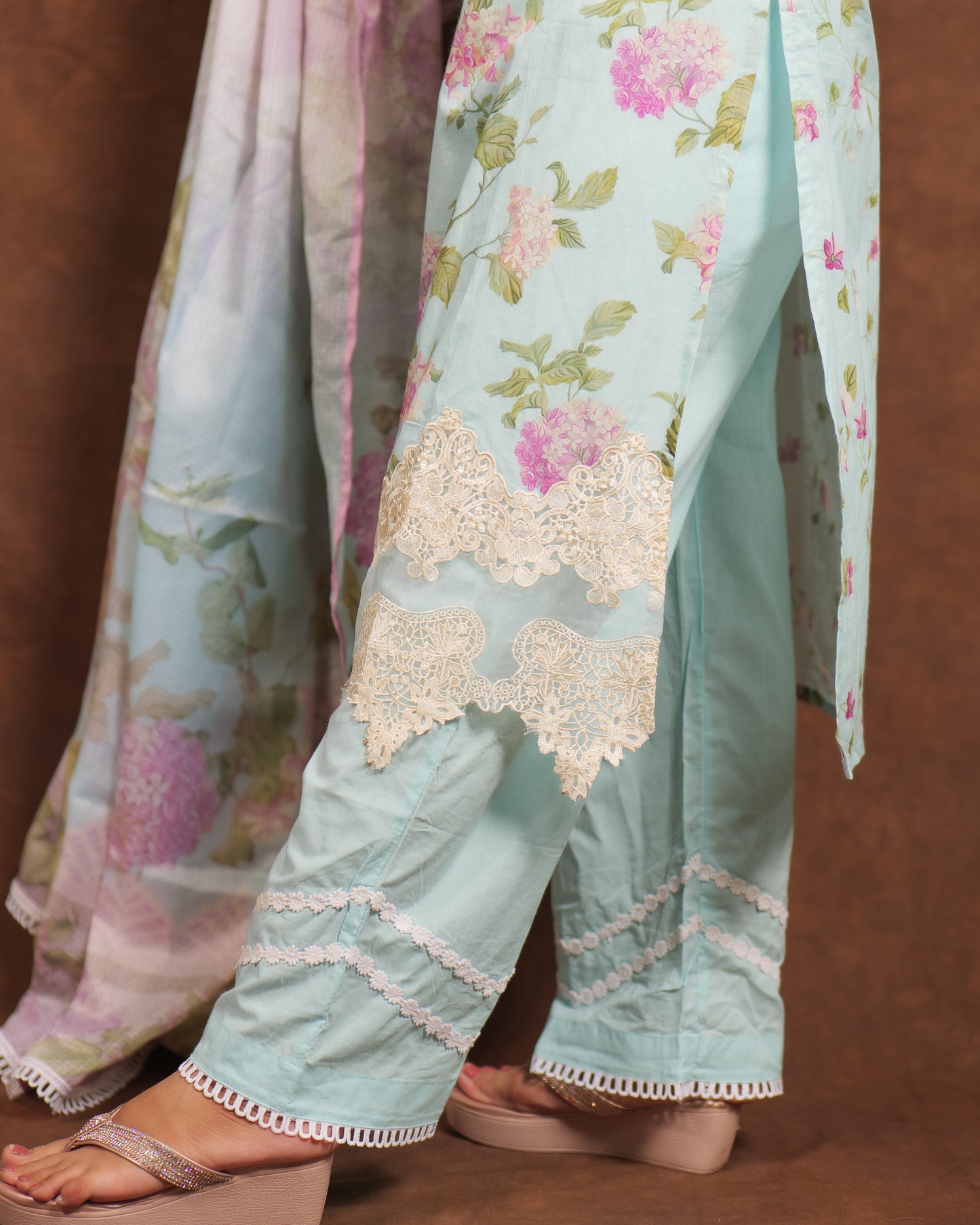 Pure cotton fully Stitched Pakistani suit style concept