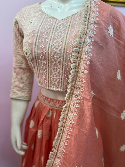 Designer Chikankari lehenga