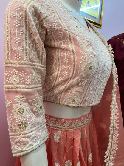 Designer Chikankari lehenga