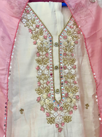 Designer Suit in Ivory colour